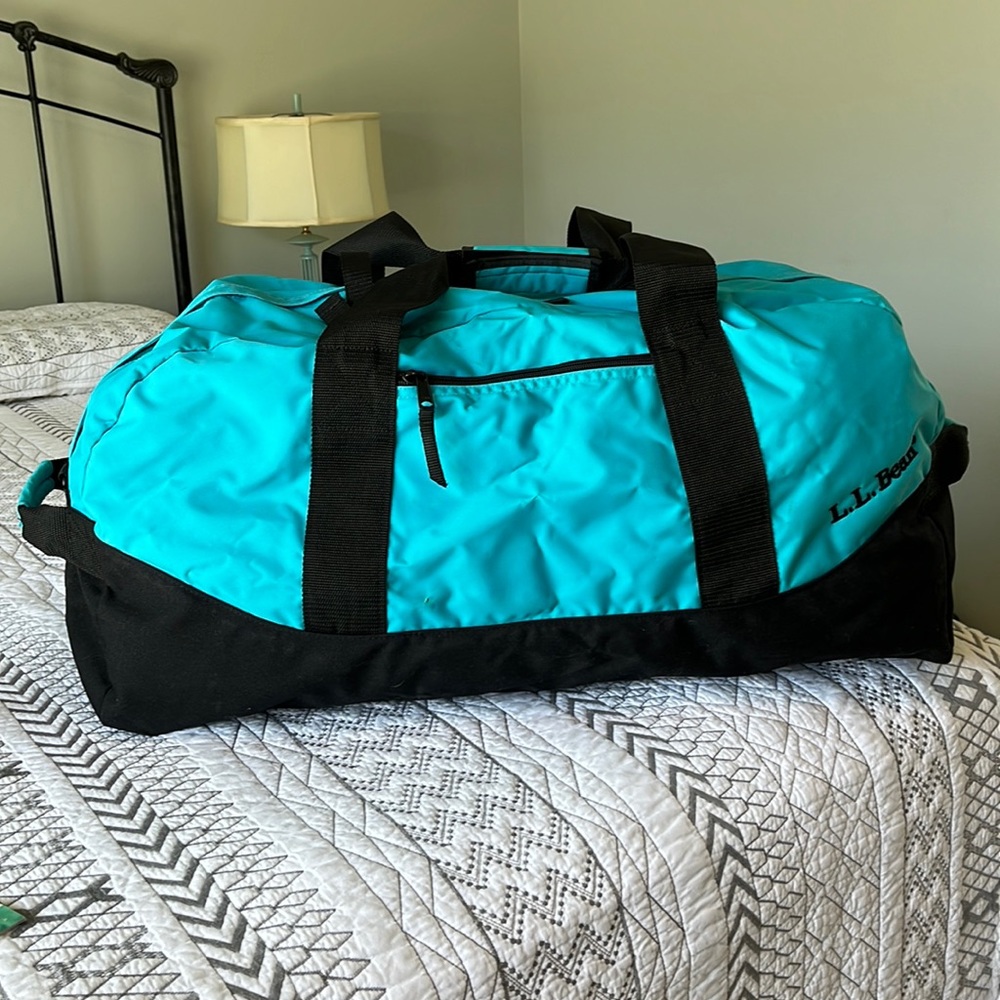 LL BEAN extra-large duffle. 17”H x 34”L x 15”D.